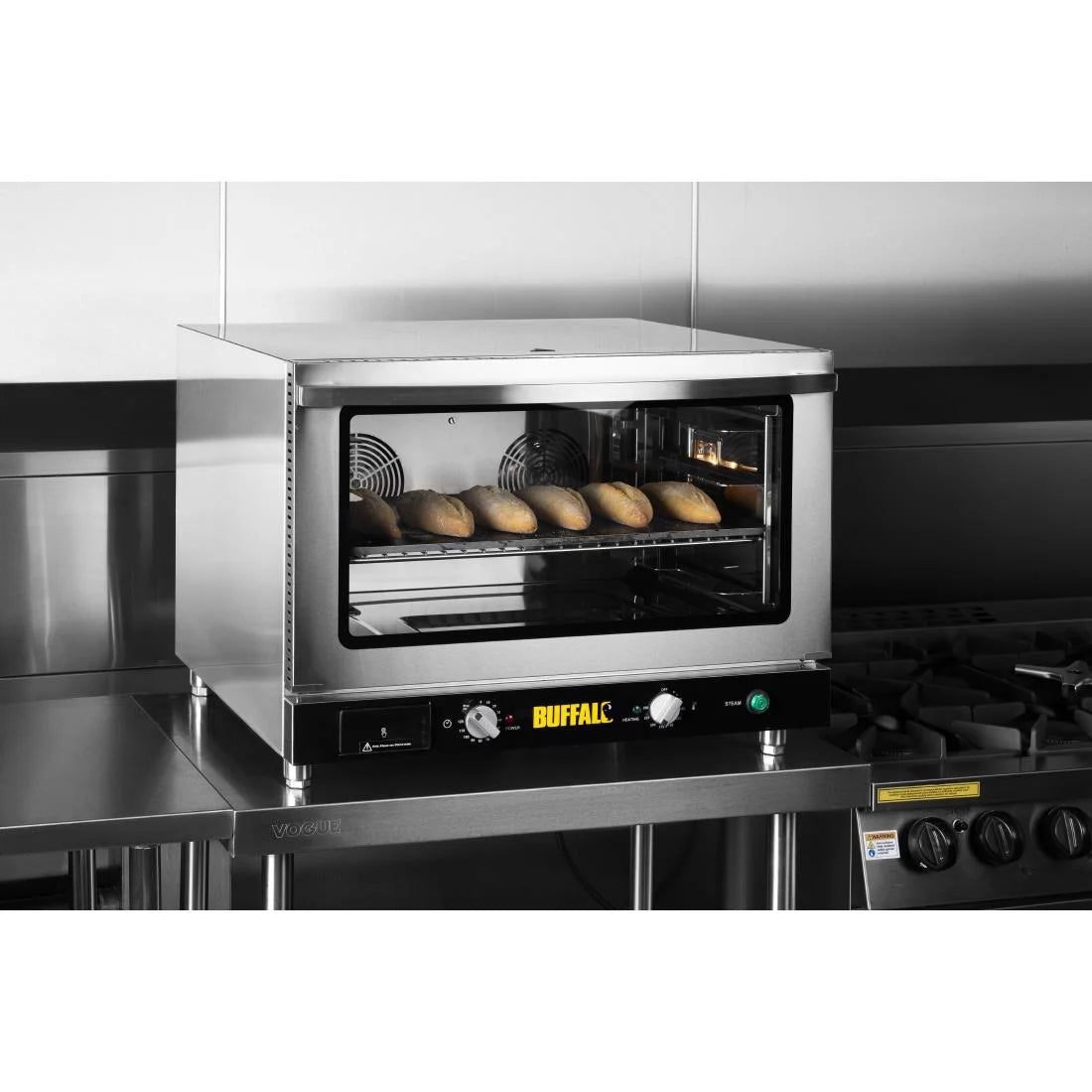 Buffalo Bakery Convection Oven with Steam 100Ltr Single Phase