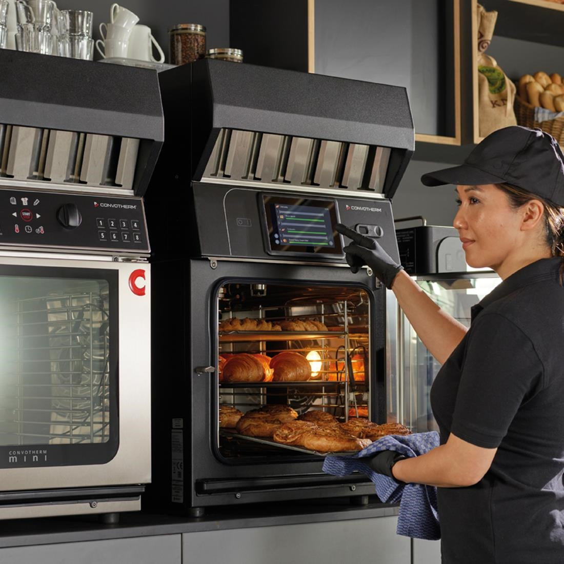 Convotherm Mini Black easyTouch Electric Combi Oven Left Hinged Door 6.06