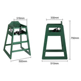 Bolero Wooden Highchair Forest Green