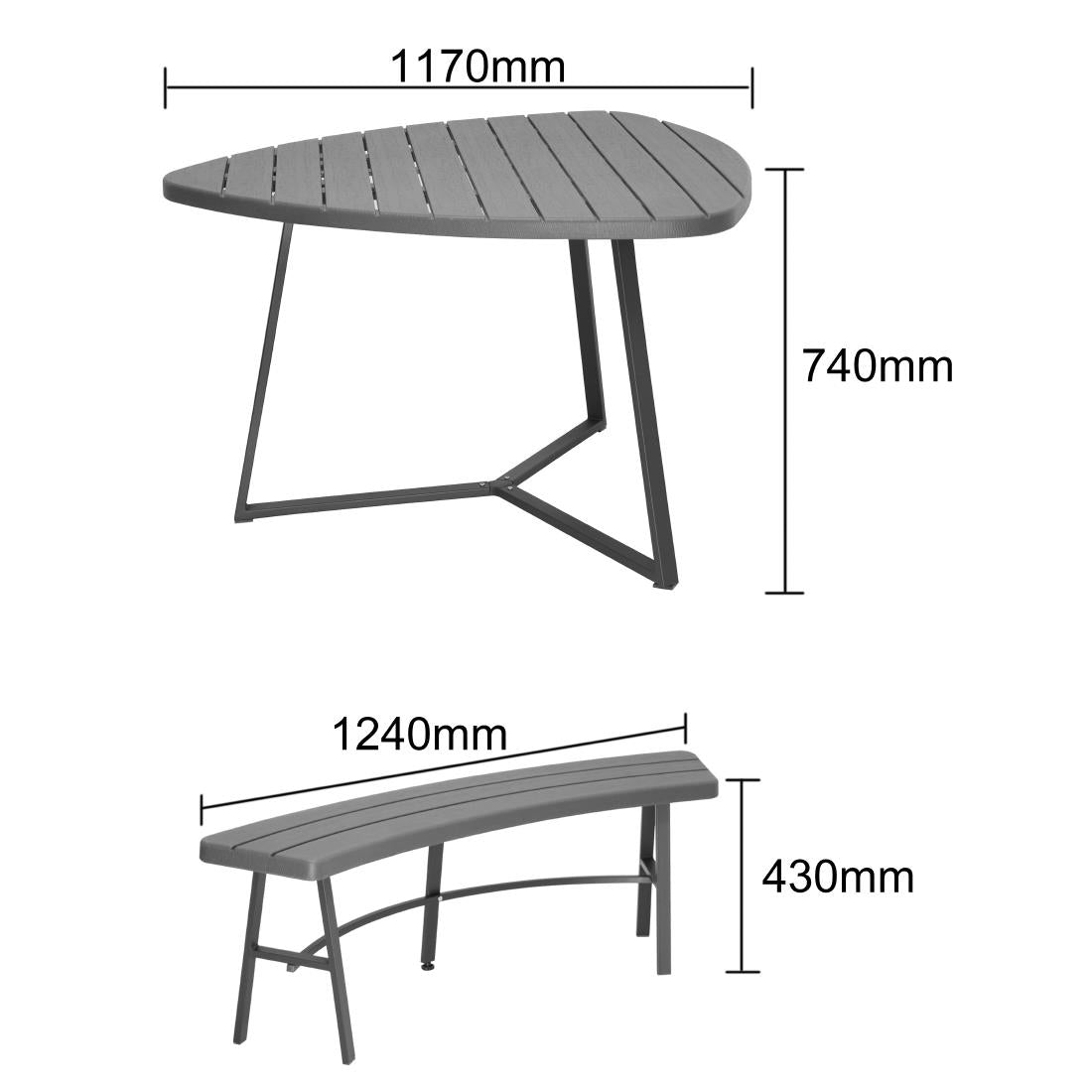 Bolero Valletta Picnic Bench Set