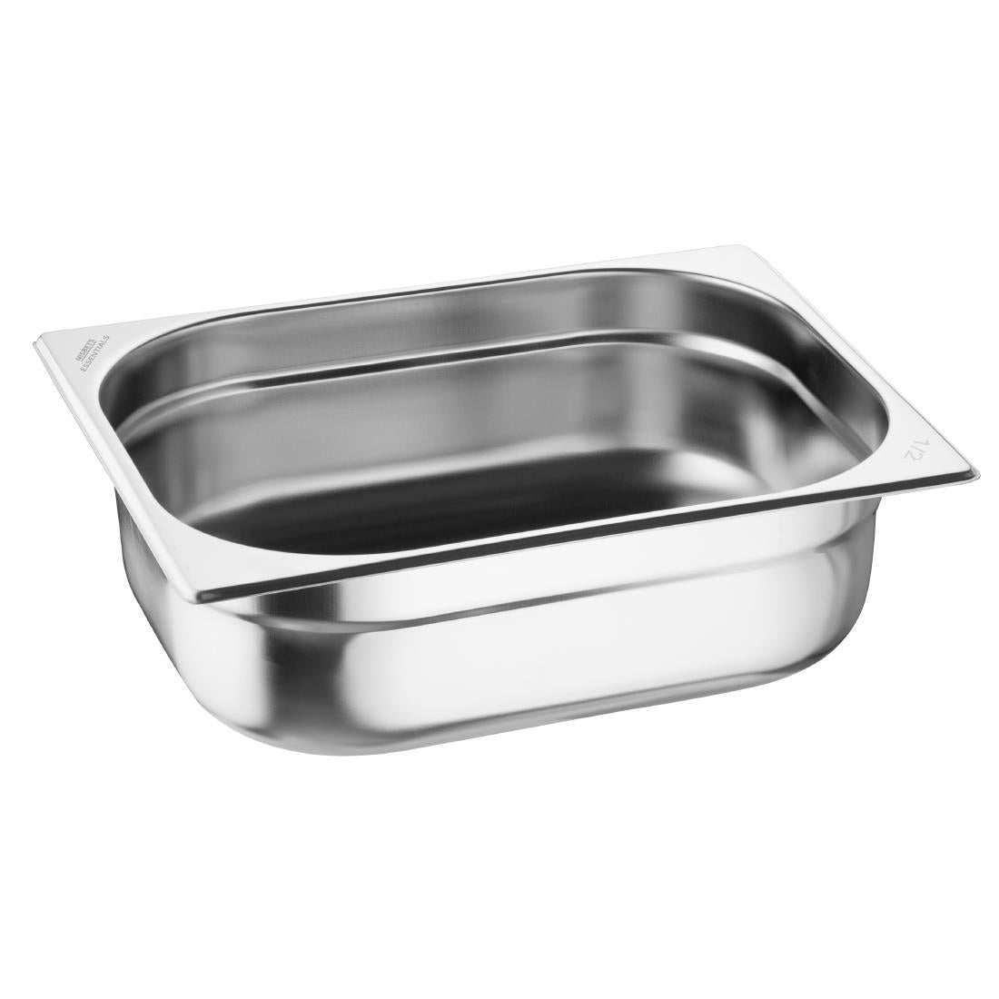 Nisbets Essentials Stainless Steel 1/2 Gastronorm Tray 100mm ( 3 Pack)