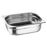 Nisbets Essentials Stainless Steel 1/2 Gastronorm Tray 100mm ( 3 Pack)