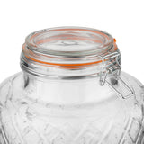 Olympia Geo Glass Clip-Top Drinks Dispenser with Wire Stand 8Ltr