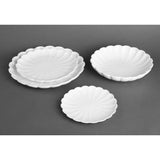 Olympia Bloom Scalloped Plates White 175mm (6 Pack)