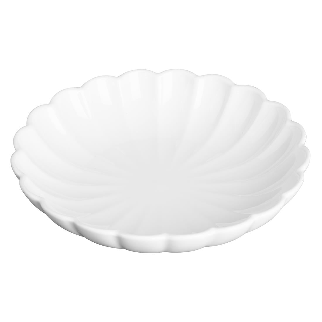 Olympia Bloom Scalloped Bowls White 230mm (6 Pack)