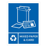 Jantex Slim Bin Label - Mixed Paper & Card