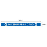 Jantex Slim Bin Lid Label - Mixed Paper & Card
