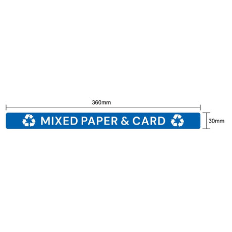 Jantex Slim Bin Lid Label - Mixed Paper & Card