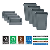 Jantex Slim Bin Lid Label - Mixed Paper & Card