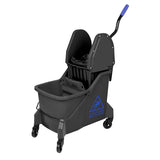 Jantex Two-Compartment Mop Bucket and Wringer Blue 30Ltr