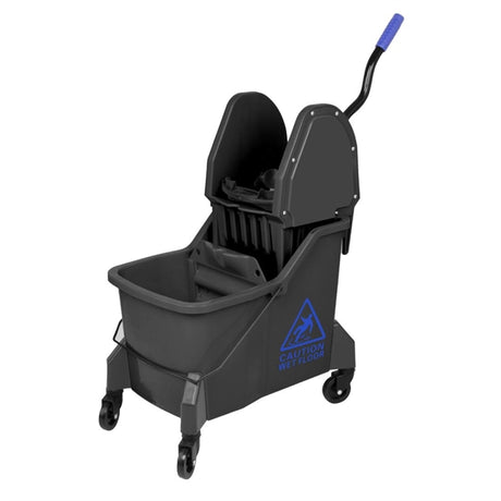 Jantex Two-Compartment Mop Bucket and Wringer Blue 30Ltr