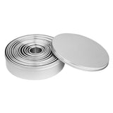 Vogue Stainless Steel Round Plain Cutters (12 Pack)