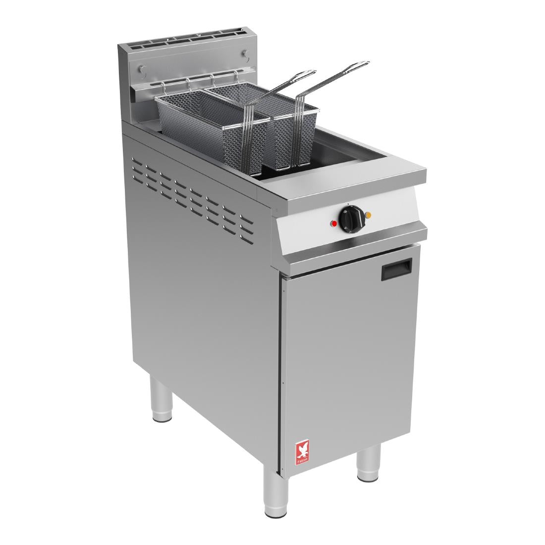 Falcon Dominator Plus G3840 Single Pan Twin Basket LPG Fryer on Feet
