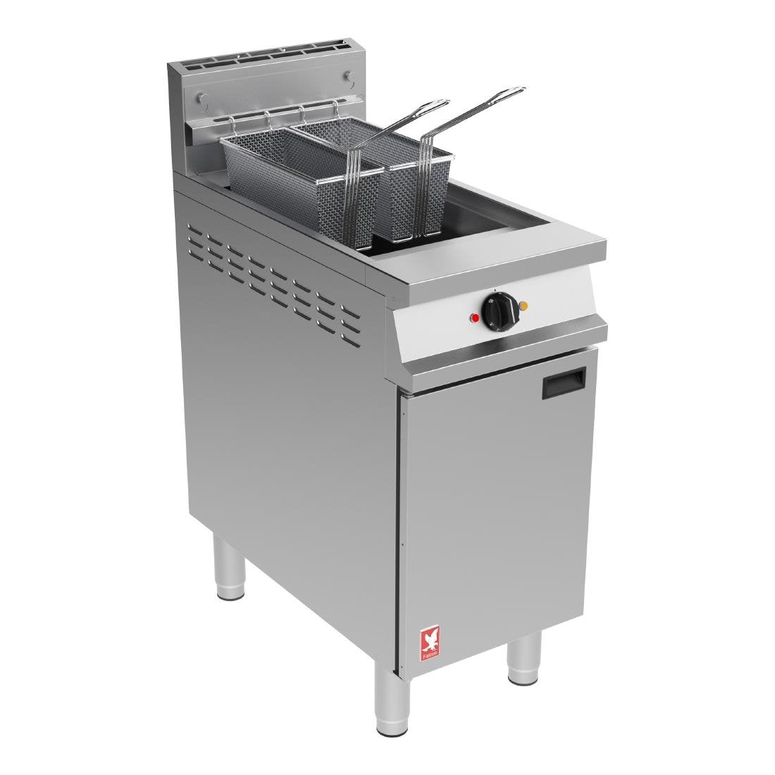 Falcon Dominator Plus G3840 Single Pan Twin Basket Nat Gas Fryer on Feet