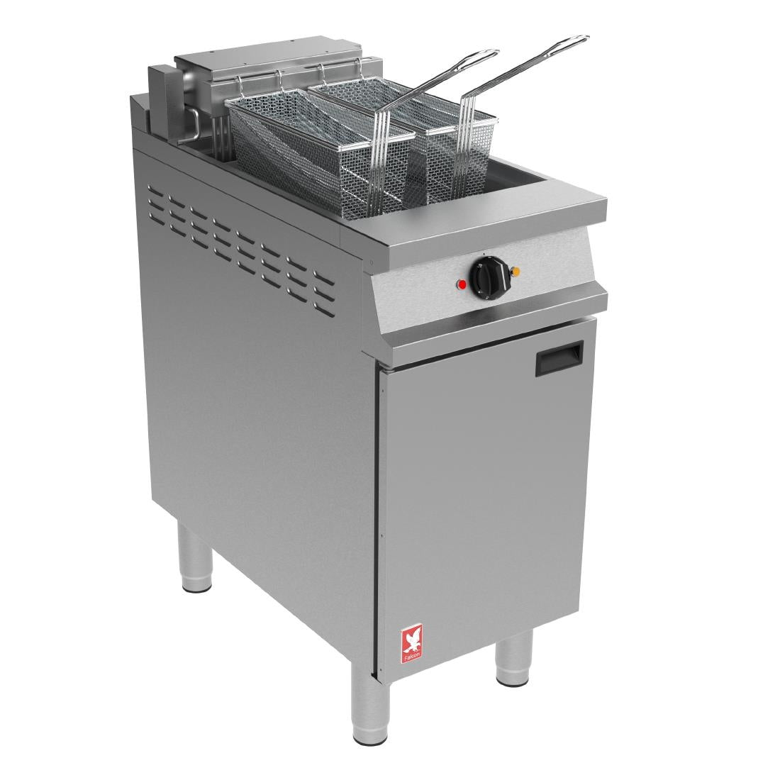 Falcon Dominator Plus E3840 Single Pan Twin Basket Fryer on Castors