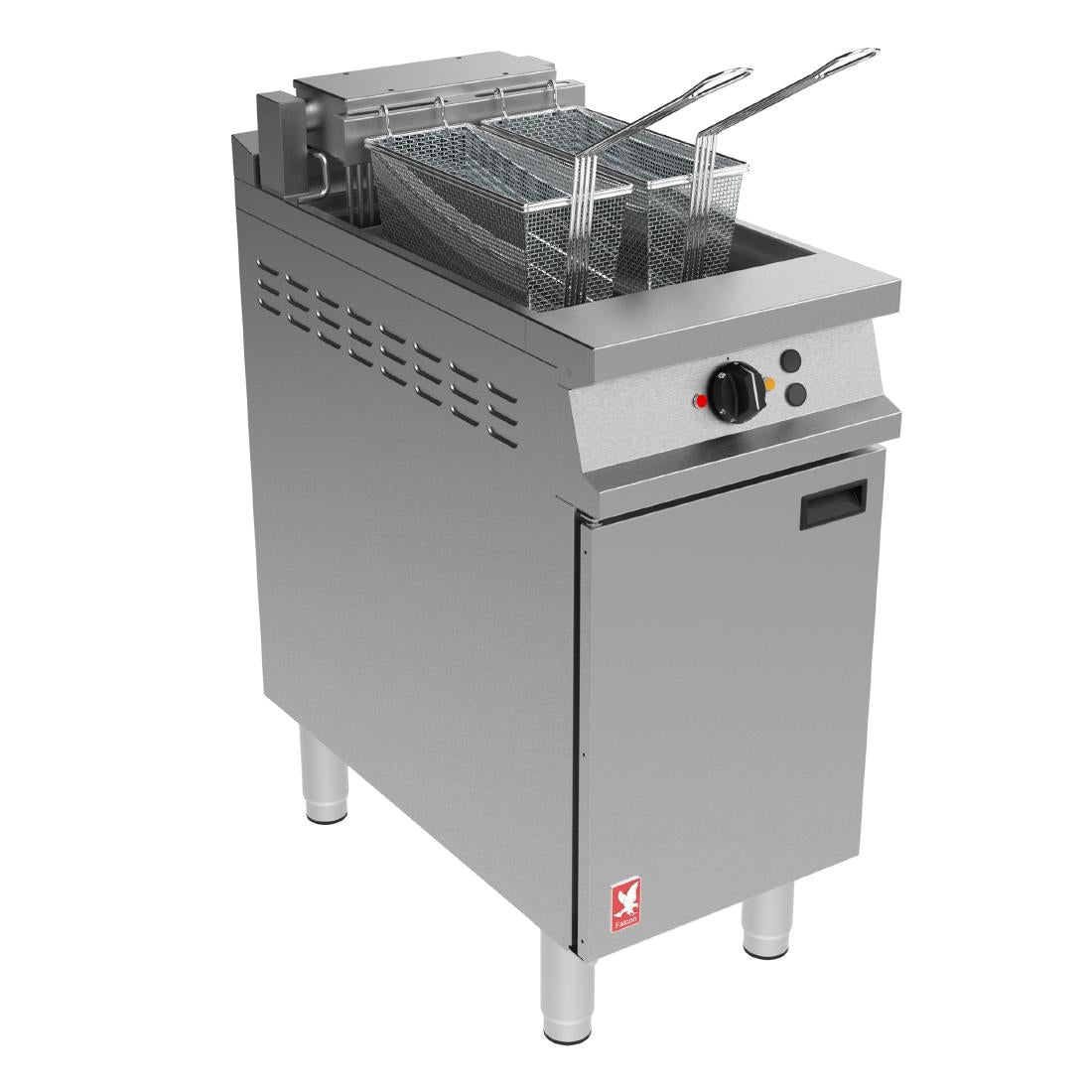 Falcon Dominator Plus E3840FX Single Pan Twin Basket Electric Filtration Angel Fryer on Feet