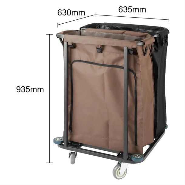 Jantex 2 Compartment Linen Trolley 2x100Ltr