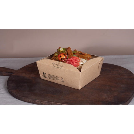 Notpla Clip & Close Food Boxes 1000ml - Kraft (260 Pack)