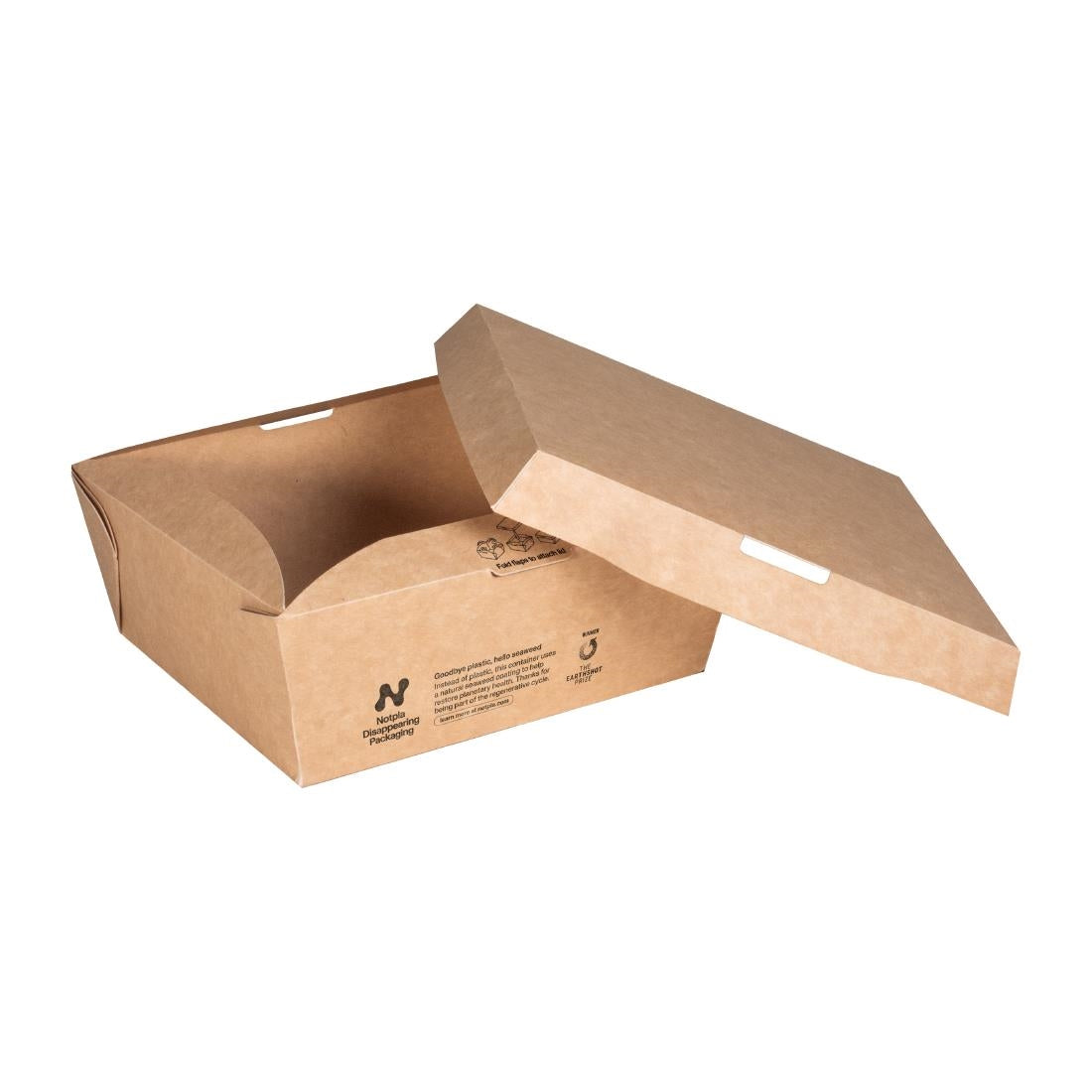 Notpla Clip & Close Food Boxes 1000ml - Kraft (260 Pack)