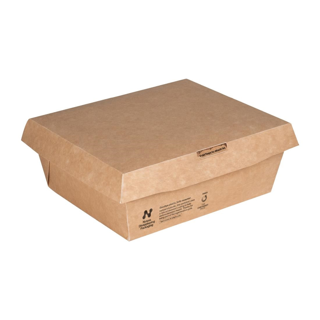 Notpla Clip & Close Food Boxes 1000ml - Kraft (260 Pack)