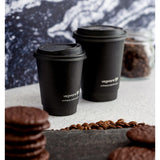 Vegware 89-Series CPLA Hot Cup Lids Black (1000 Pack)
