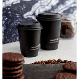 Vegware 79-Series CPLA Hot Cup Lids Black (1000 Pack)