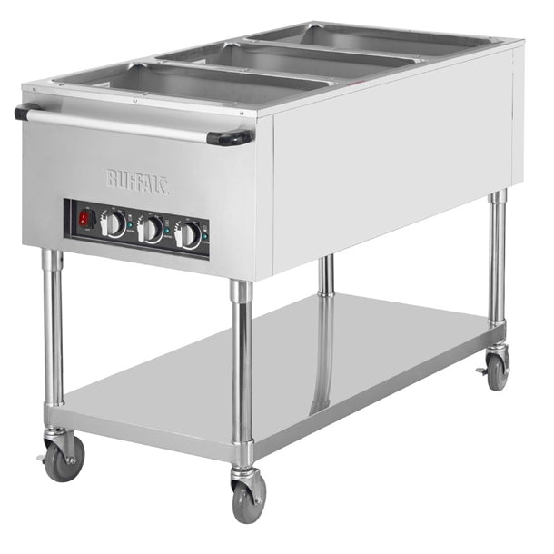 Buffalo Mobile Bain Marie Trolley 3x 1/1GN
