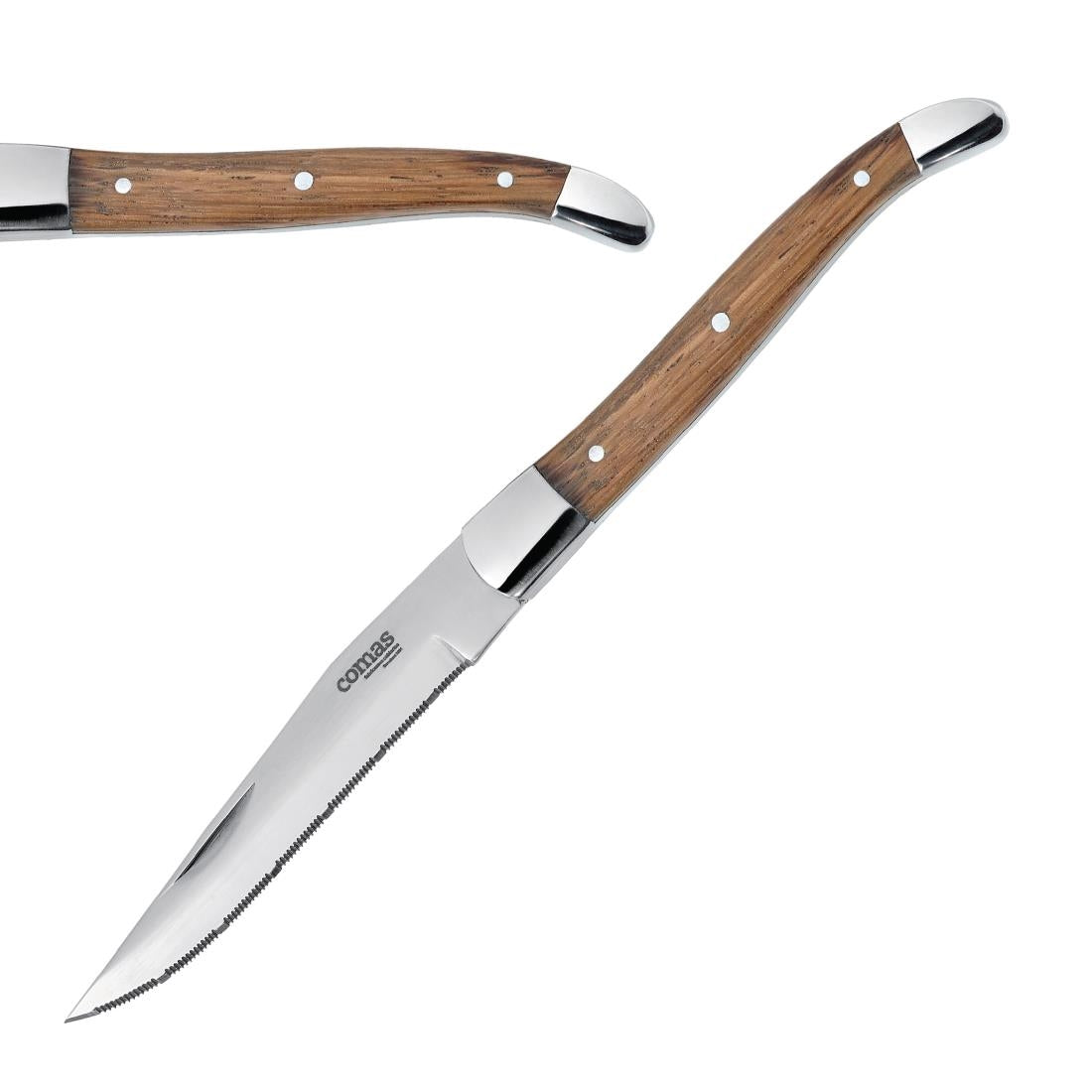 Comas Alps Pakka Wood Steak Knives (6 Pack)