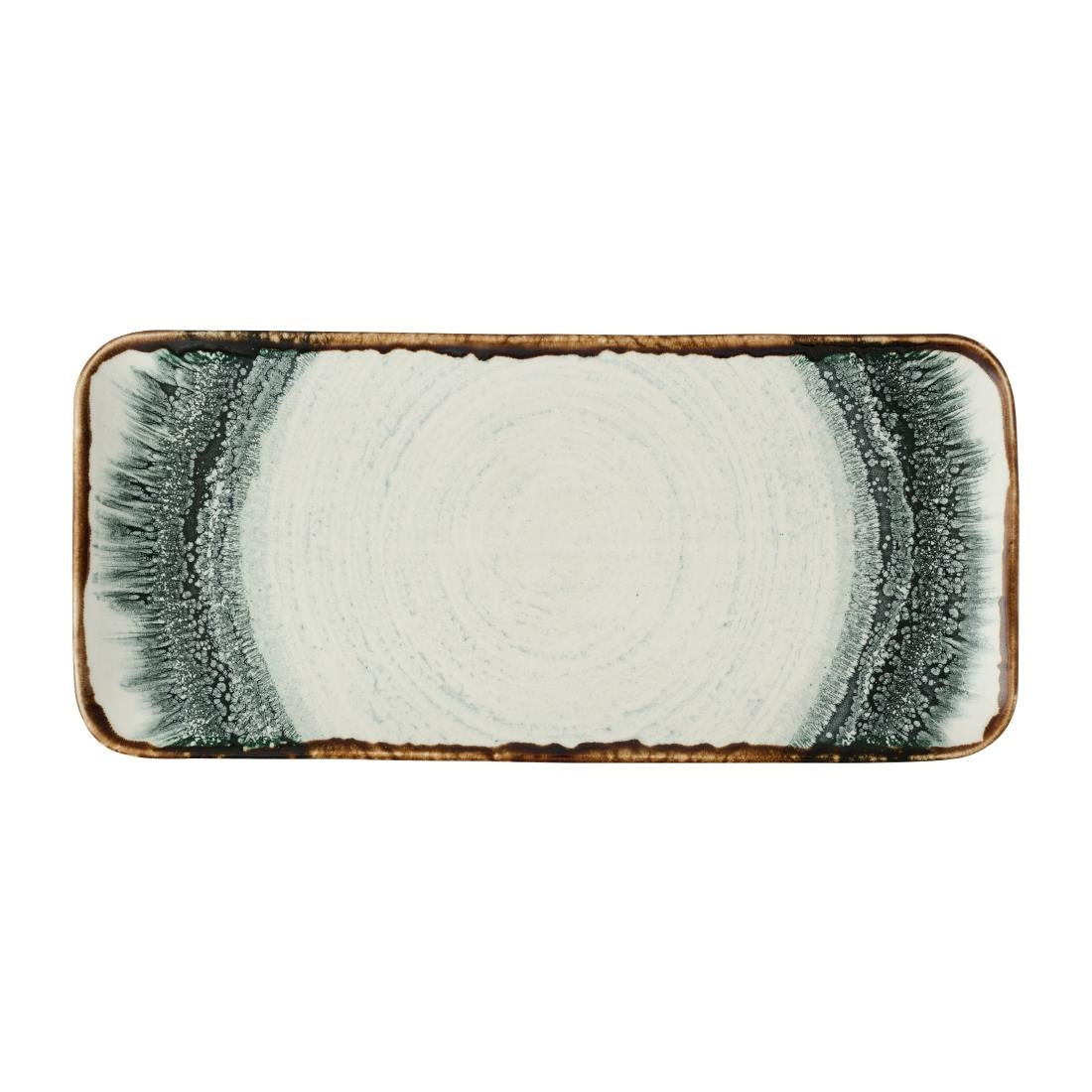 Dudson Harvest Flare Natural Rectangular Organic Plates 346x156mm (6 Pack)