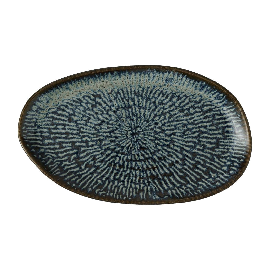 Churchill Envisage Cascade Sapphire Blue Natural Oblong Plates 219x130mm (6 Pack)