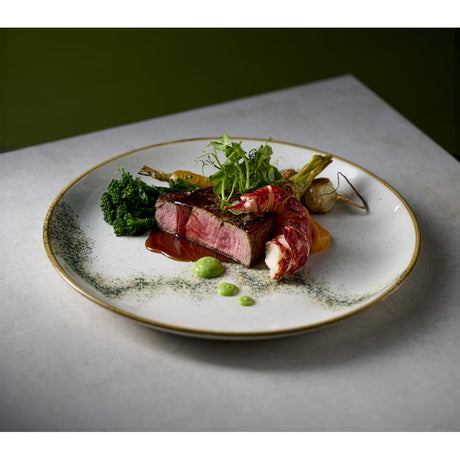 Churchill Stonecast Spice Barley White Coupe Plates 260mm (12 Pack)