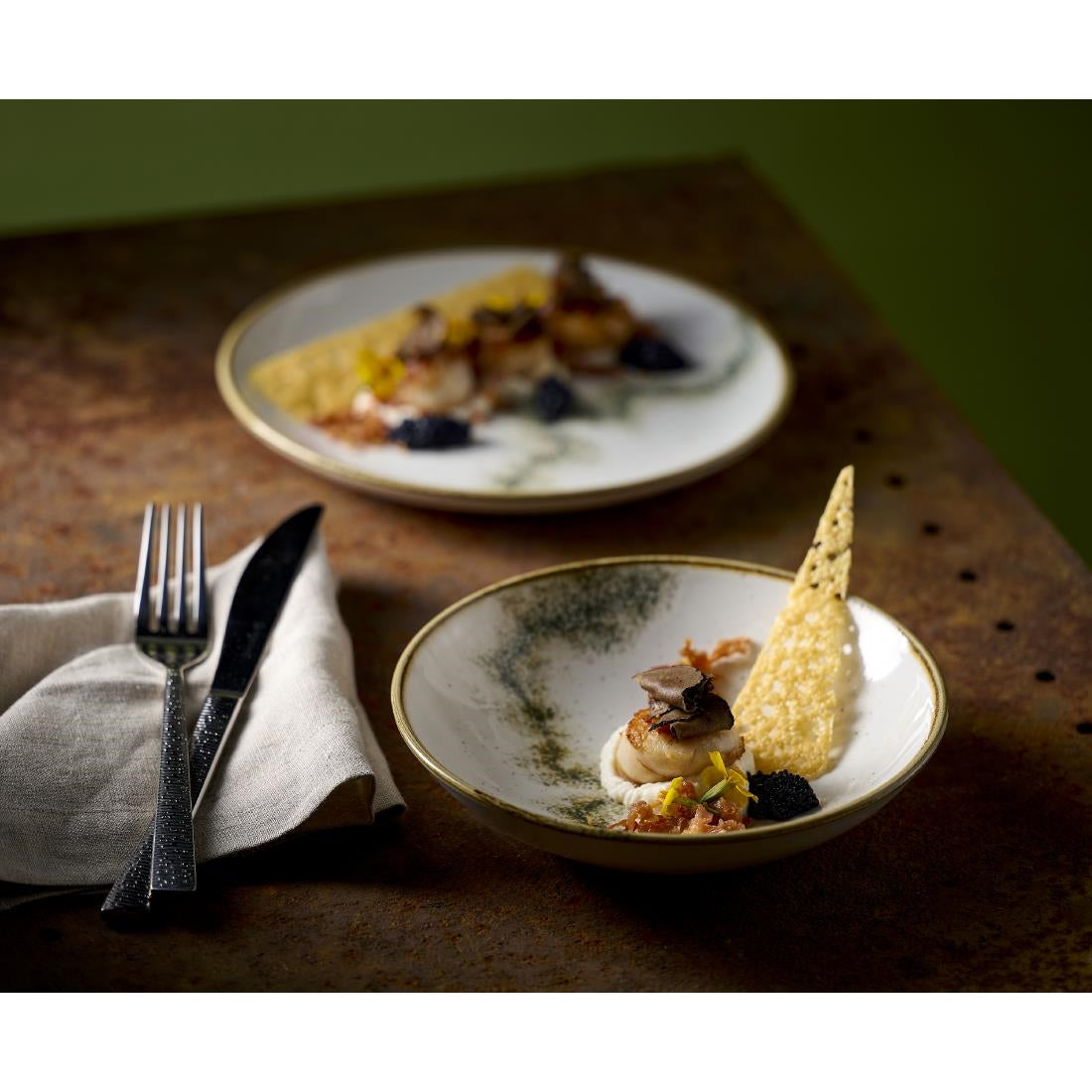Churchill Stonecast Spice Barley White Coupe Plates 260mm (12 Pack)