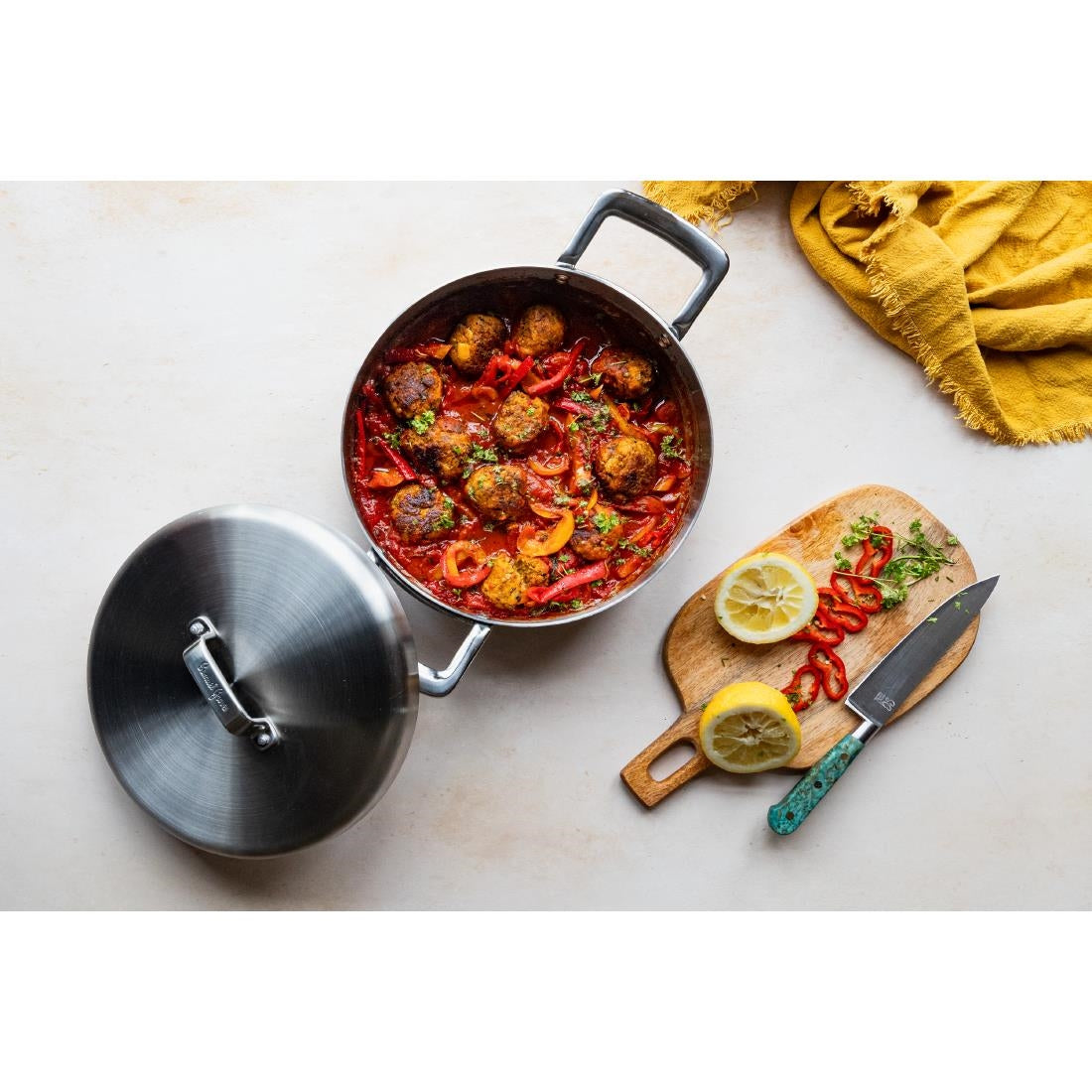 Samuel Groves Urban St/St Tri-Ply Chefs Pan with Domed Lid 26cm