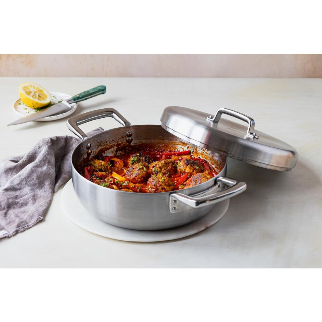Samuel Groves Urban St/St Tri-Ply Chefs Pan with Domed Lid 26cm