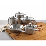 Samuel Groves Stainless Steel Saucepan and Glass Lid 18cm