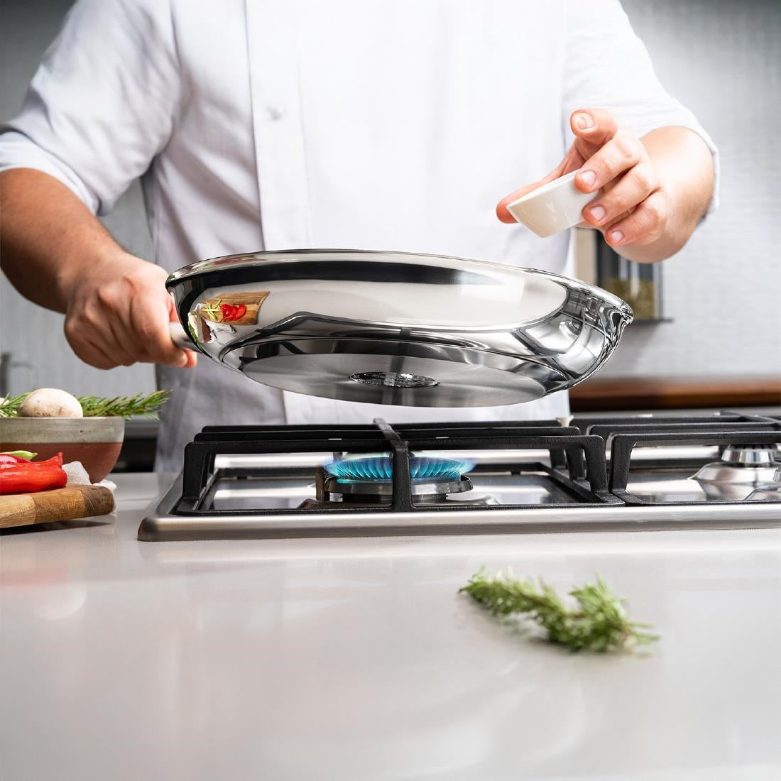 Tramontina Stainless Steel Triple Base Frying Pan 30cm
