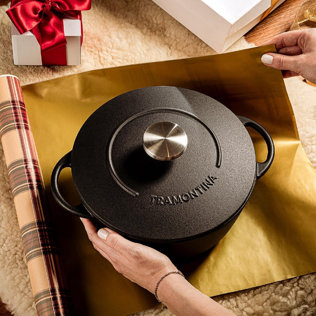 Tramontina Enamel Cast Iron Casserole Dish 24cm