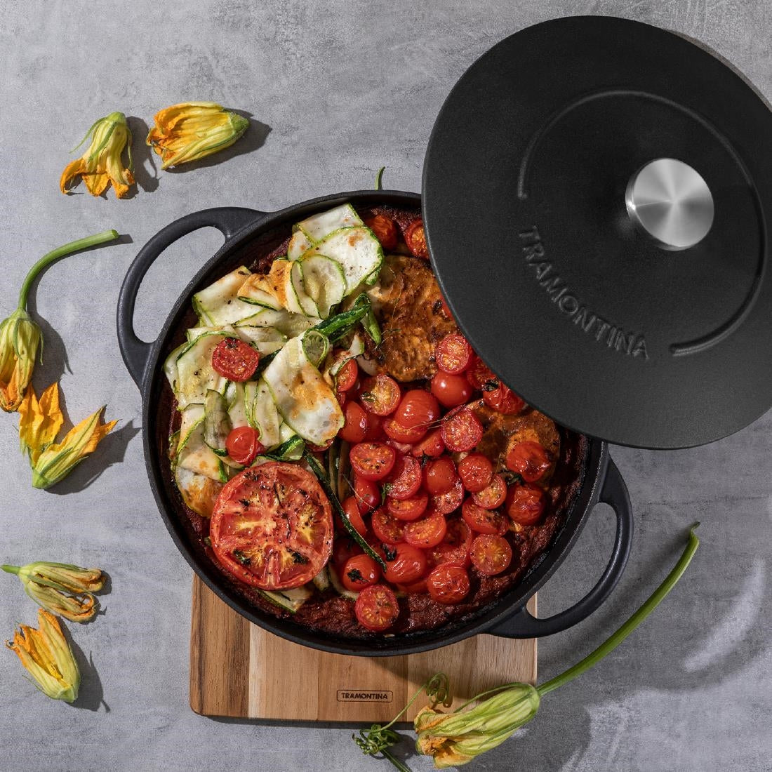 Tramontina Enamel Cast Iron Casserole Dish 24cm