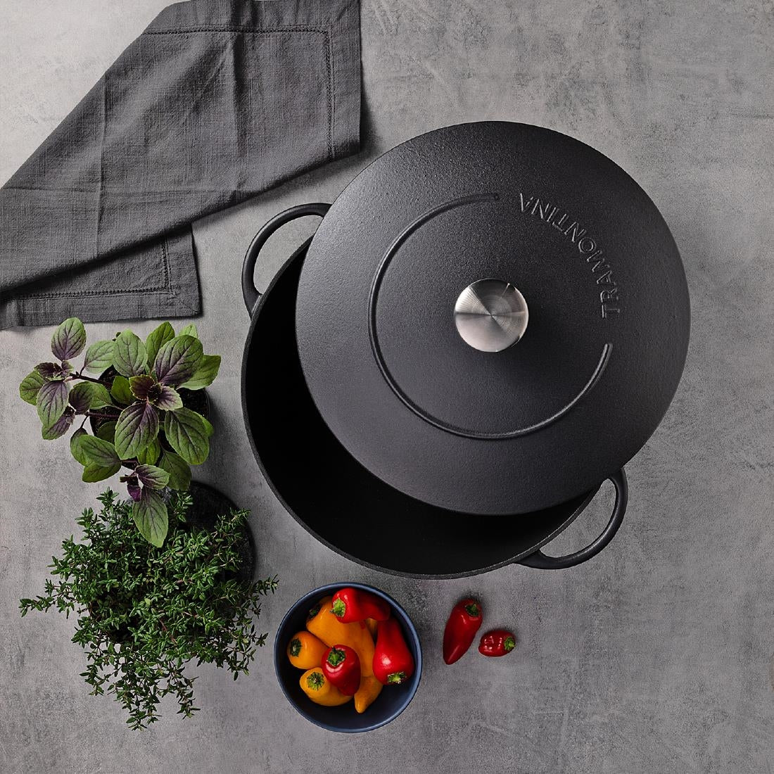 Tramontina Enamel Cast Iron Casserole Dish 24cm