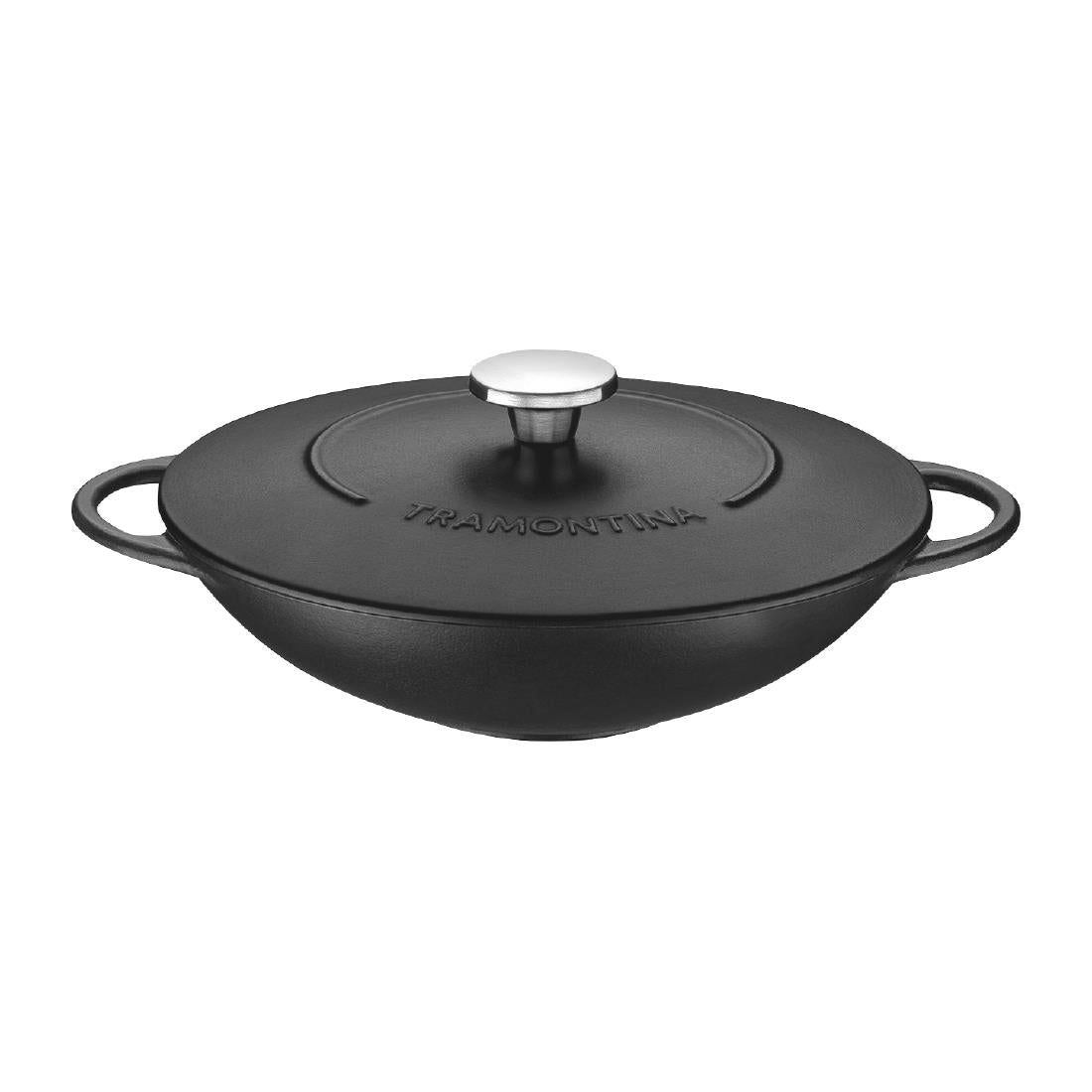 Tramontina Enamel Cast Iron Wok 32cm
