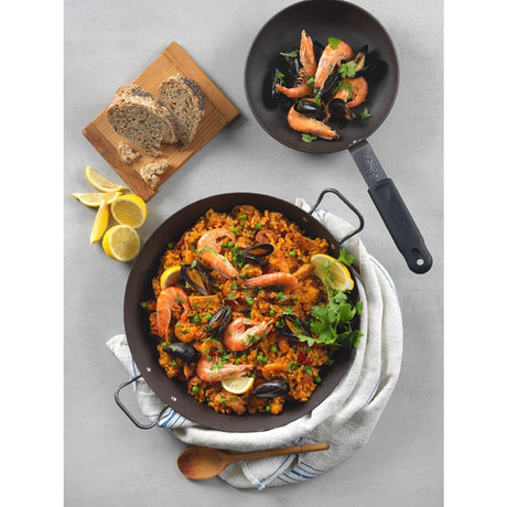 Samuel Groves Professional Seasoned Carbon Steel Paella Pan 35cm