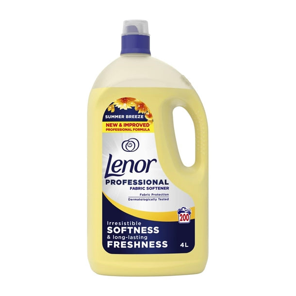 Lenor Professional Summer Breeze Fabric Softener 200 Washes 4Ltr (2 Pack)