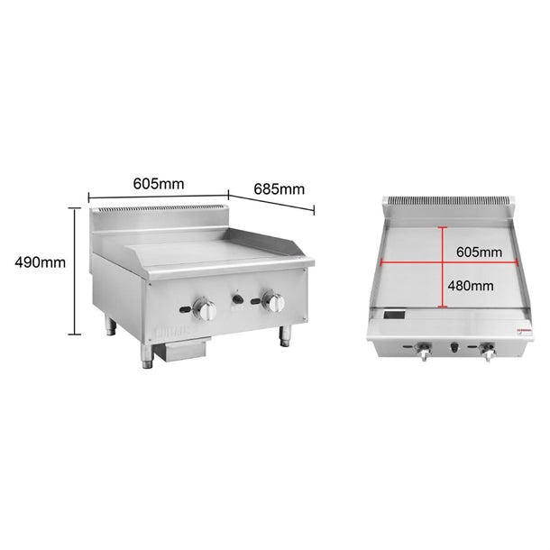 Buffalo Gas Griddle 600mm
