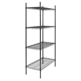 Nisbets Essentials Flat Pack 4 Shelf Unit Black Epoxy Coated 1830x910x460mm