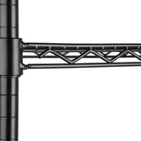 Nisbets Essentials Flat Pack 4 Shelf Unit Black Epoxy Coated 1830x1510x460mm