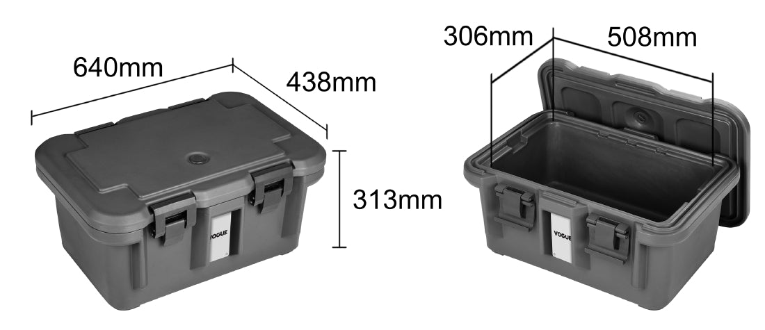 Vogue Top Loading Heavy Duty Insulated GN Box