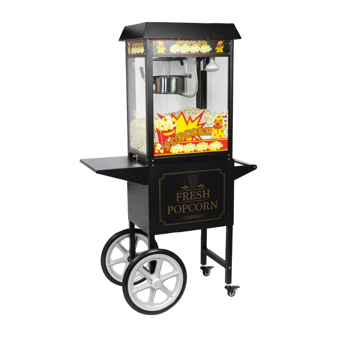 Haxro HX8588 Popcorn Machine and Cart Black
