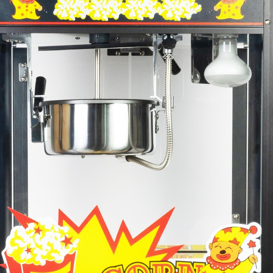 Haxro HX8588 Popcorn Machine and Cart Black