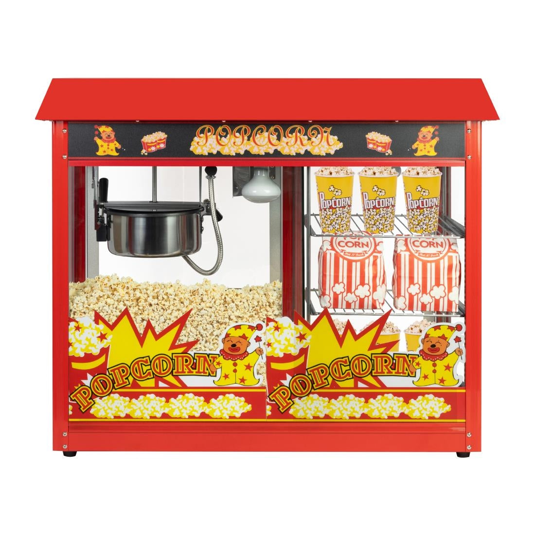 Haxro HX8872 Popcorn Machine with 2 Shelves