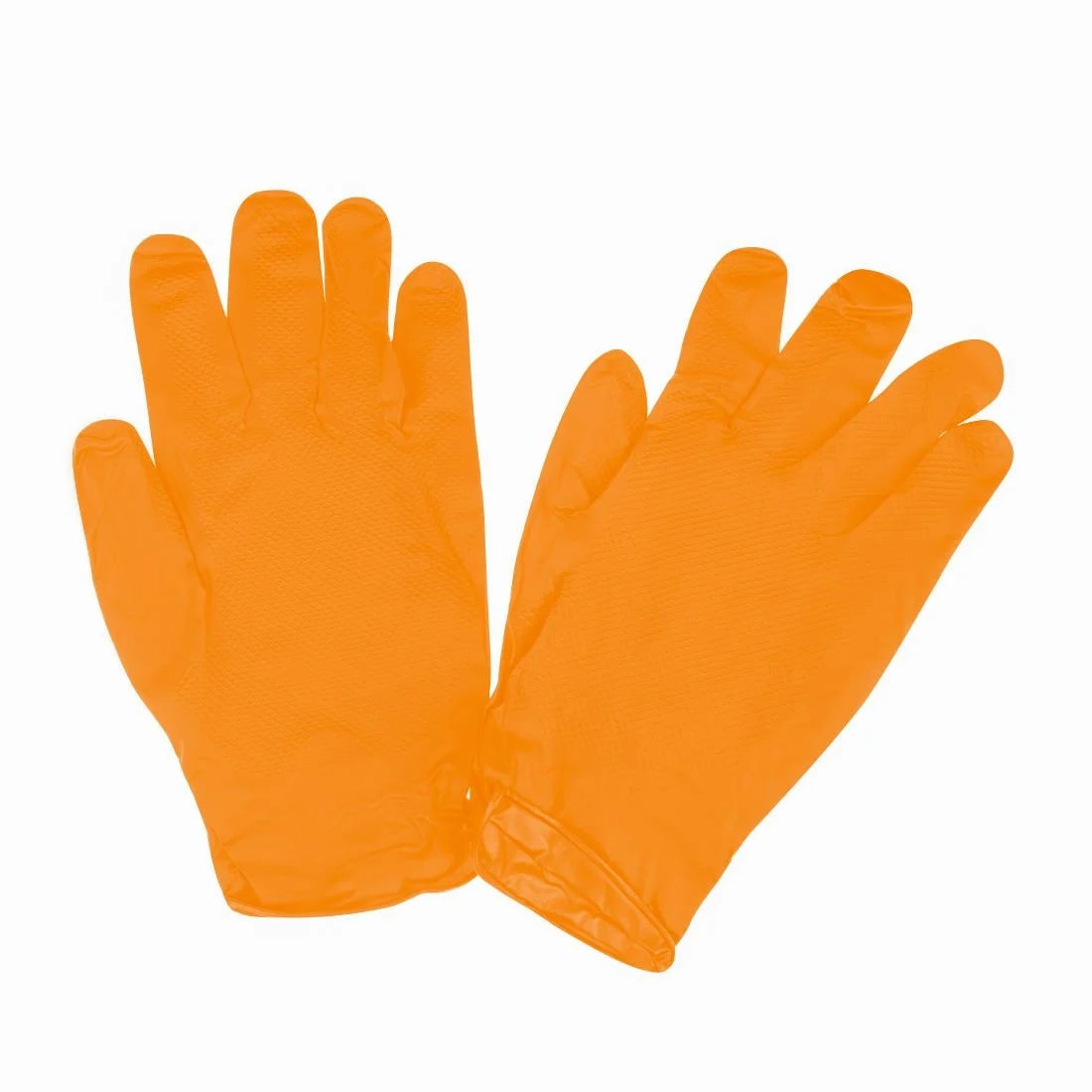 Grippaz HD Nitrile Powder-Free Disposable Gloves Orange 8/M (50 Pack)